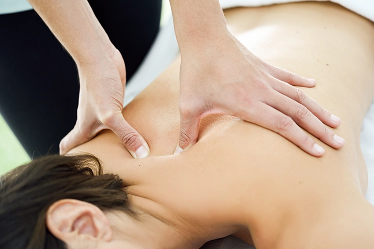 Therapist Performing Deep Tissue Massage in Downey CA